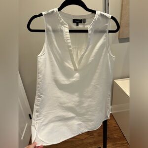 THEORY cotton v-neck tunic top S
